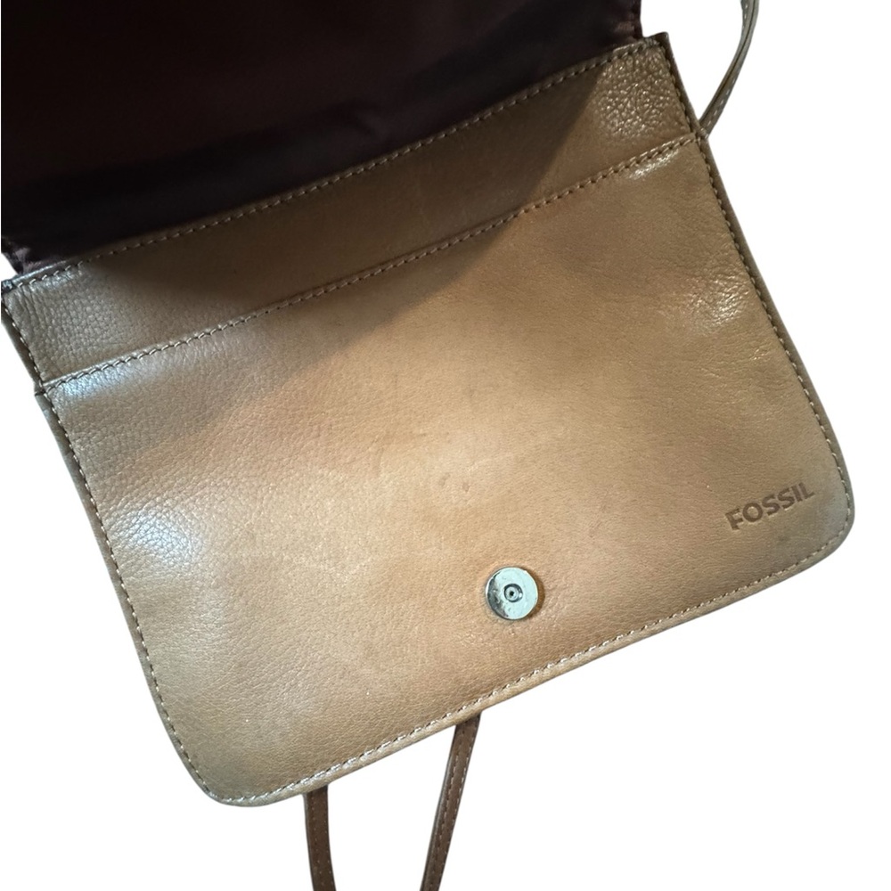 💎Vintage Fossil Archive Brown Leather Shoulder Bag Classic Minimalist Purse - Picture 5 of 7